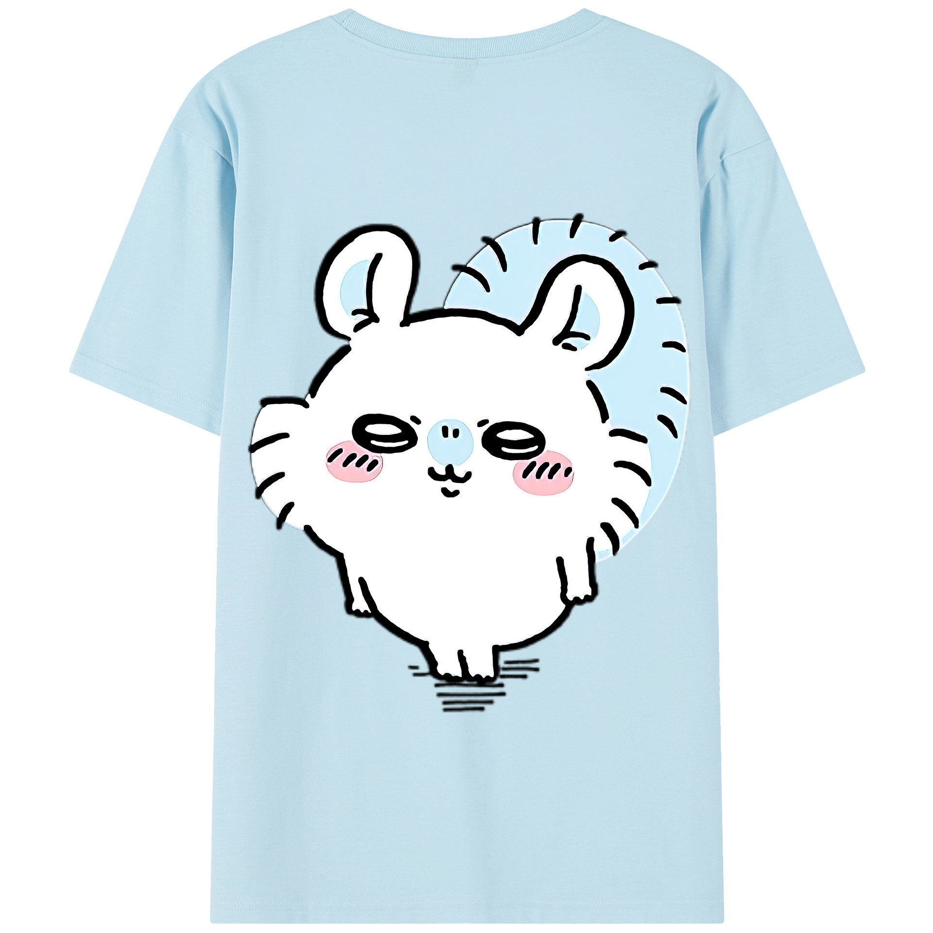（画像用） ちいかわ モモンガ Chii-kawa Momonga 綿100％半袖Tシャツ（背面プリント）